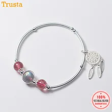 Trustdavis 925 серебро Ловец снов Клубника Кристалл браслет для женщин Готическая мода ювелирные изделия аксессуары DT77