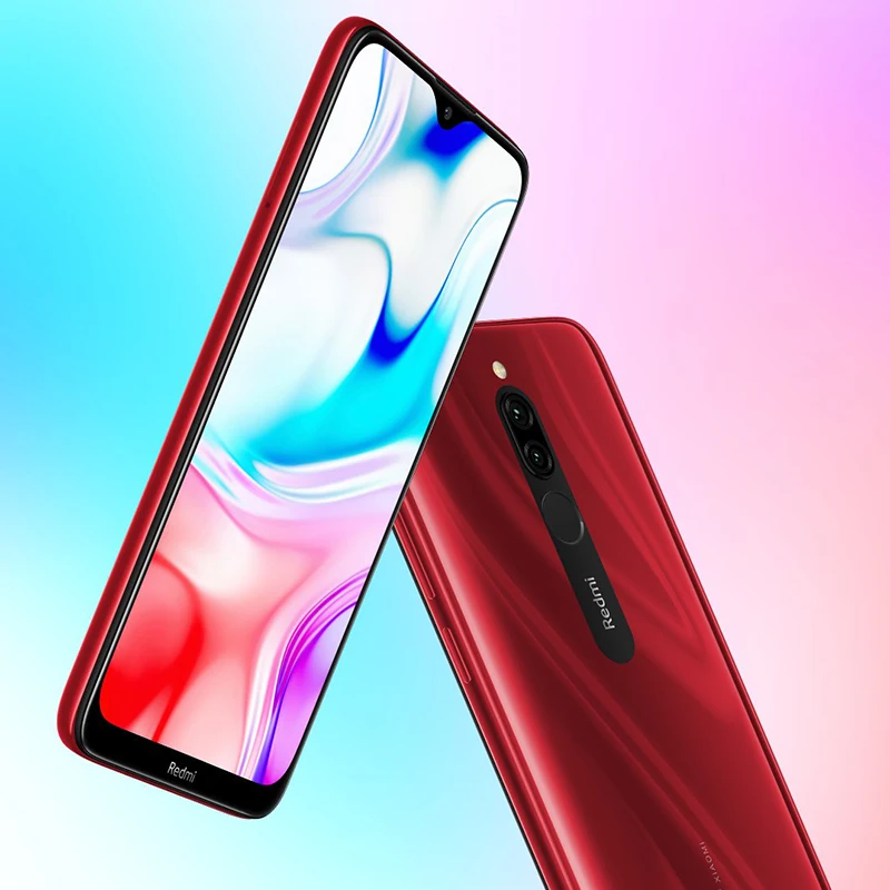 Xiaomi Redmi 8 с глобальной ПЗУ, 4 ГБ, 64 ГБ, Восьмиядерный процессор Snapdragon 439, двойная камера 12 Мп, мобильный телефон, 5000 мАч, большая батарея, обновление OTA