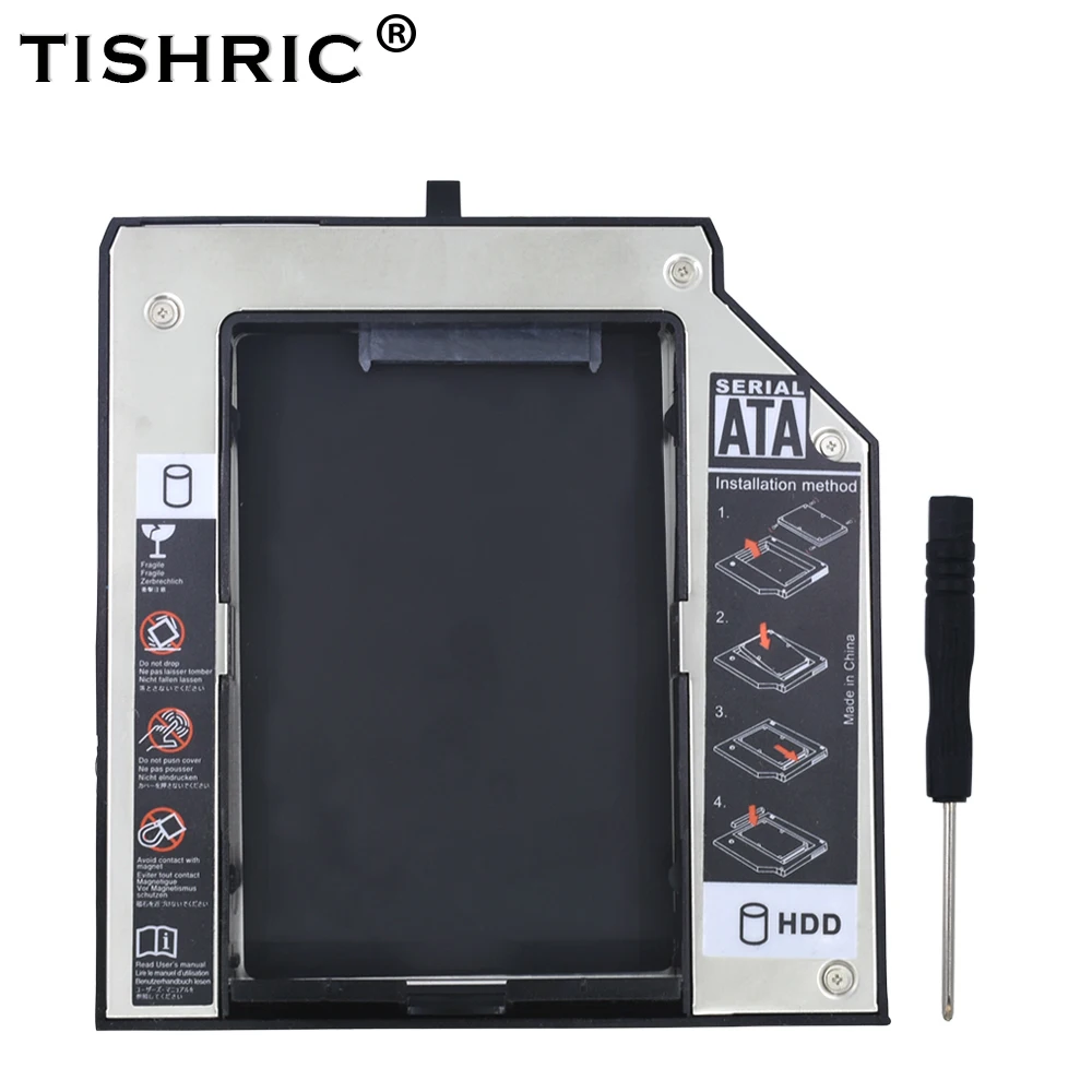 TISHRIC алюминий HDD Caddy 12 7 мм SATA 3 0 2 5 &quotSSD корпус Optibay для Lenovo ThinkPad T420 T430 T510 T520 |