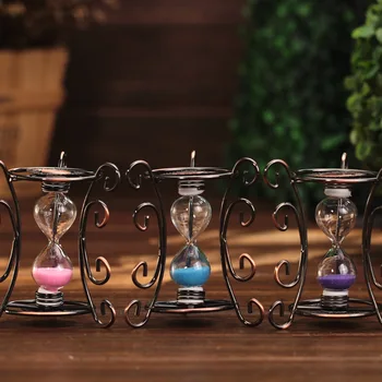 

Retro wrought iron hourglass ornaments timer European-style decoration crafts home metal home decoration birthday gift