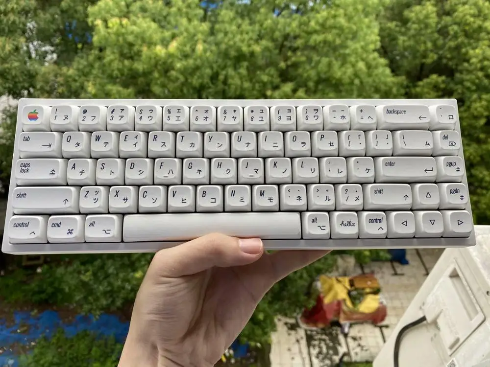 Keycaps para Cherry Branca Retro Apple Estilo Pbt Switch Mecânico Gaming Teclado Sublimação np Perfil Substituir Tampões Chaves Cor - Imagem 5