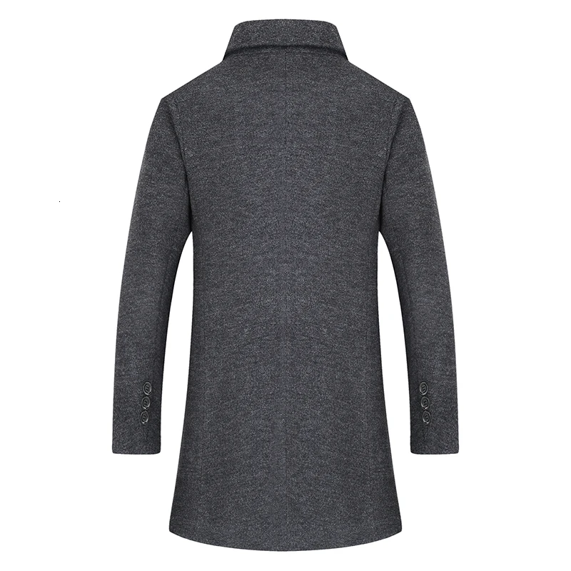 10XL 8XL 6XL 5XL мужское шерстяное пальто Зимний теплый однотонный длинный Тренч мужской однобортный деловой Повседневный плащ парка