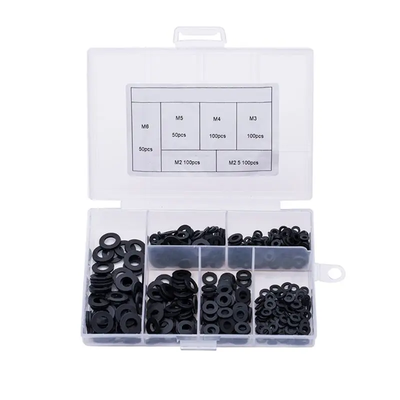 Carbon Steel Flat Machine Washer Plain Black Washer Furniture Gaskets