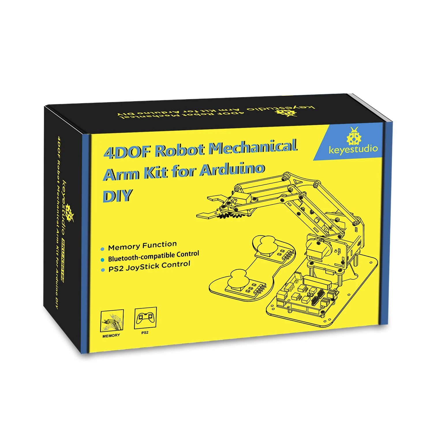 arduino robô braço kit diy programação robô