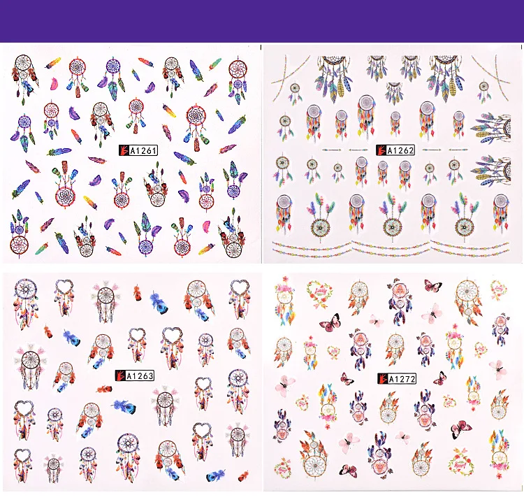 Наклейки для ногтей водяной знак, Маникюр Стикер s Японский Корейский популярные наклейки для ногтей 12 смешанных наклеек s