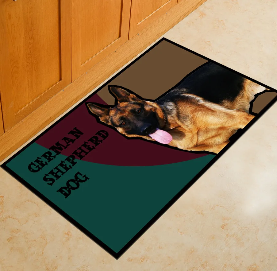 Zeegle коврик с принтом собаки Придверный домашняя дверь приветственный полиэстер