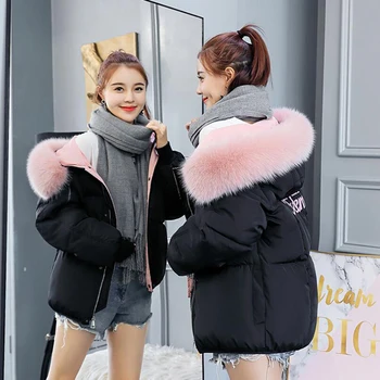 

Autumn Winter Women Short Jacket Fashion Slim Hooded Warm Down Cotton Coat Thick Outwear Ultralight ZF9471