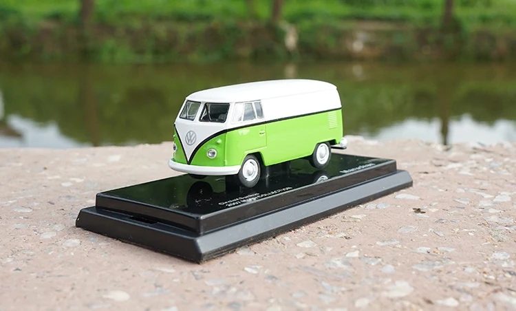 High Meticulous 1:64 VW T1 Van Cargo bus Alloy Model Car Static Metal Model Vehicles For Collectibles Gift - Color: Green Unpainted