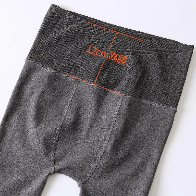6XL осень зима женские Большие размеры леггинсы со штрипками повседневные с высокой талией хлопковые теплые обтягивающие брюки стрейч большого размера бесшовные легинсы