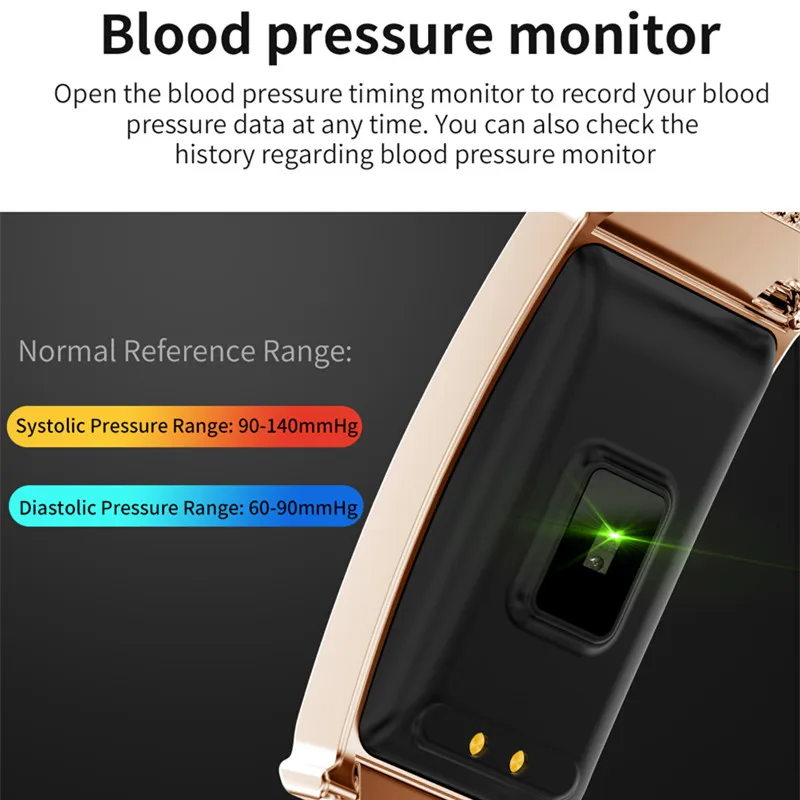  ONEVAN Smart Watch Heart Bracelet Blood Pressure Oxygen Monitor Weather Activity Tracker Women Fitn - 4000110243373