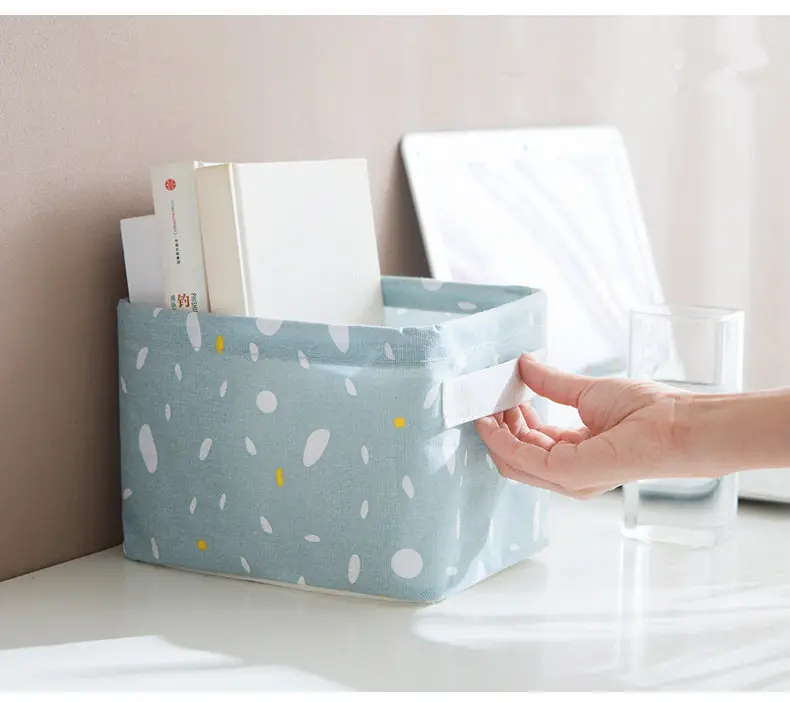 Desktop Storage Basket Sundries Underwear Toy Storage Box Cosmetic Book Organizer Stationery Container Laundry Basket