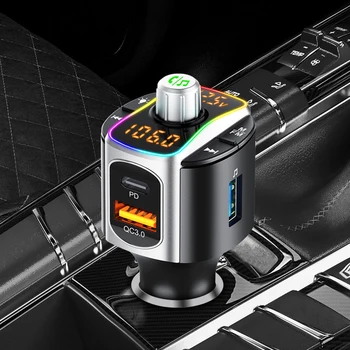 

Car Bluetooth 5.0 MP3 Player Vehicle Wireless Stereo Audio Adapter Media Player USB Fast Charger