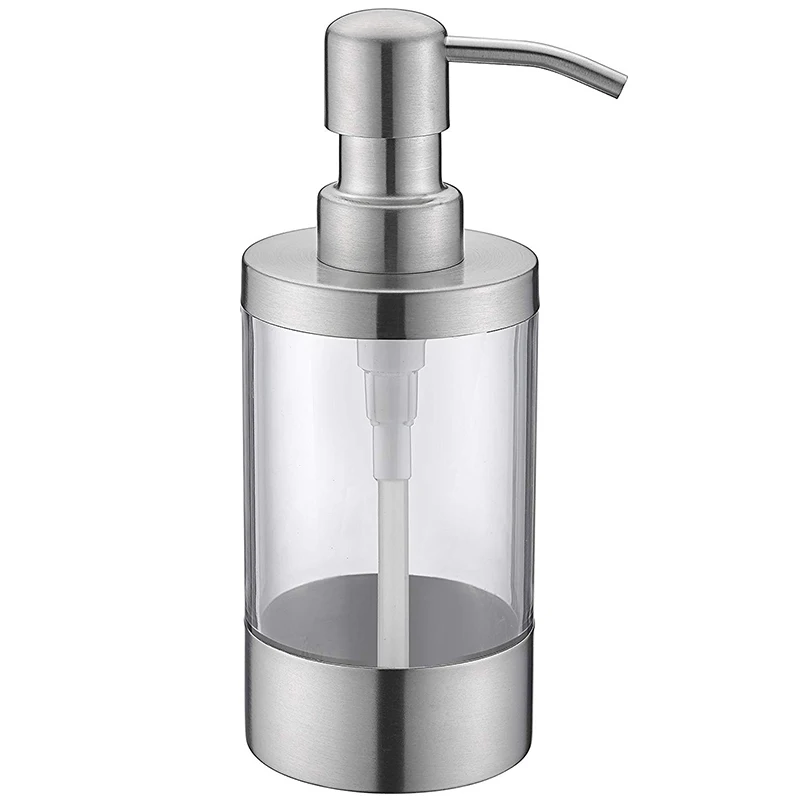 Столешница дозаторы мыла лосьон прозрачная бутылка с ржавчиной нержавеющая сталь насос, лосьон/мыло дозатор для кухни или батро