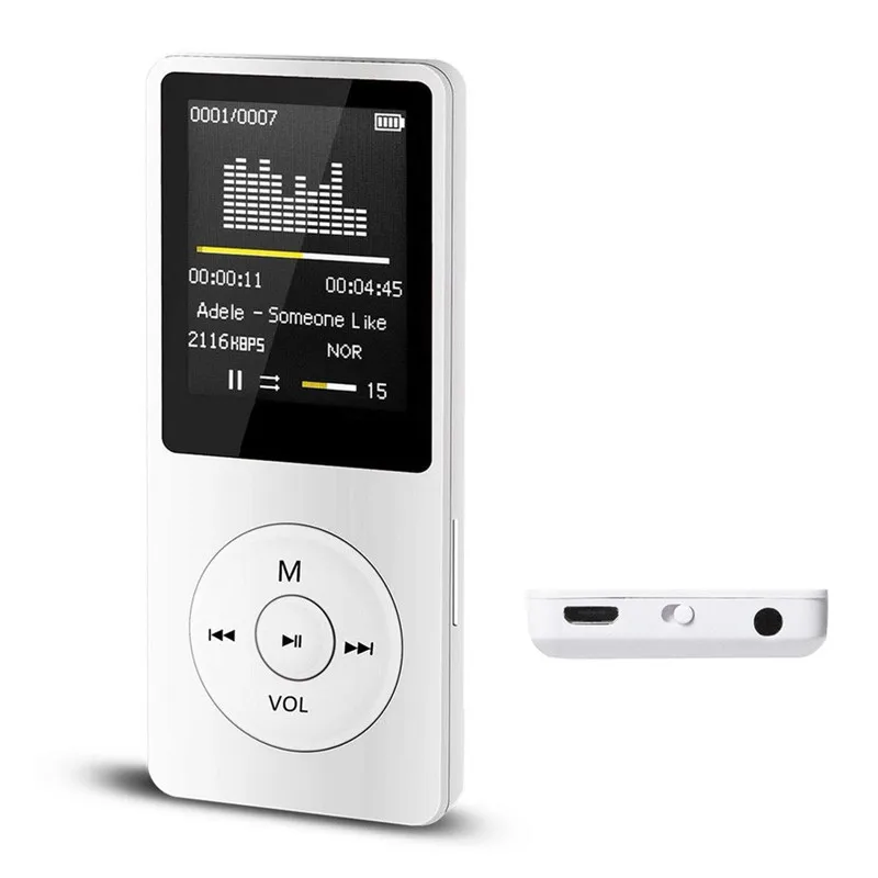 Белый OMESHIN модный портативный Mp3 музыкальный плеер радио FM рекордер HIFI Mp3 спортивный зажим USB lcd экран плееры Mp-3 - Цвет: Белый