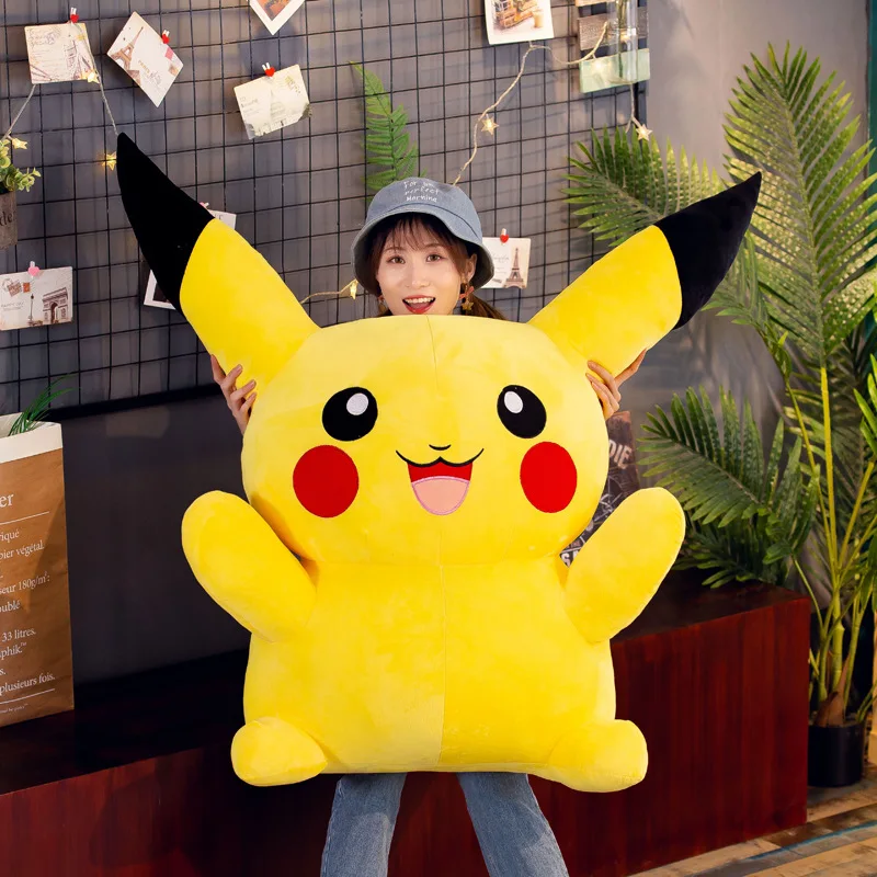 

Classic Pikachu Doll Large Size Sit-Pikachu Plush Toys Holiday Gifts Logo