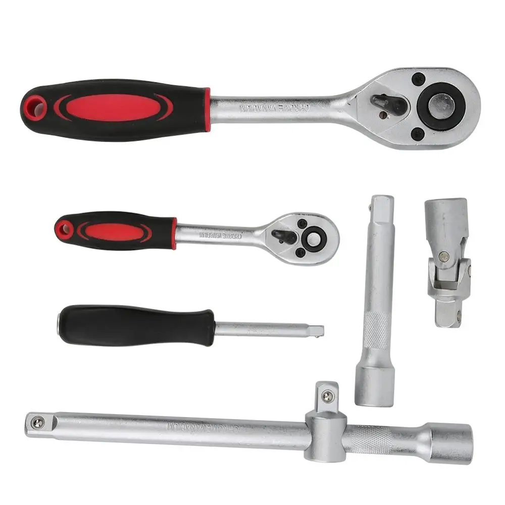 US $31.48 Screwdriver Ratchet Driver Tool Kit Case Drill Bit Set Multifunctional Hand Tool Set 94pcs Carbon Steel 12Amp14 Socket Set