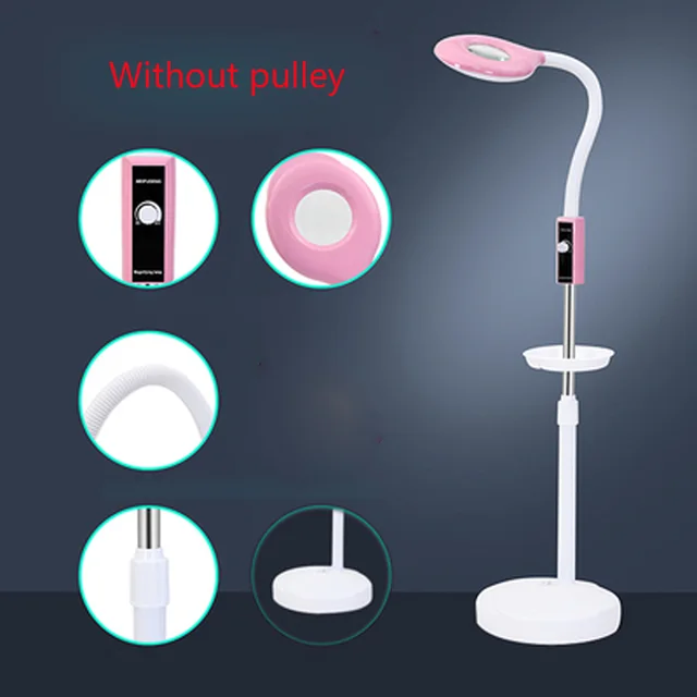 5xFloor Stand Lupenlampe Beauty Salon Nail Manicure Work Magnifying Lamp