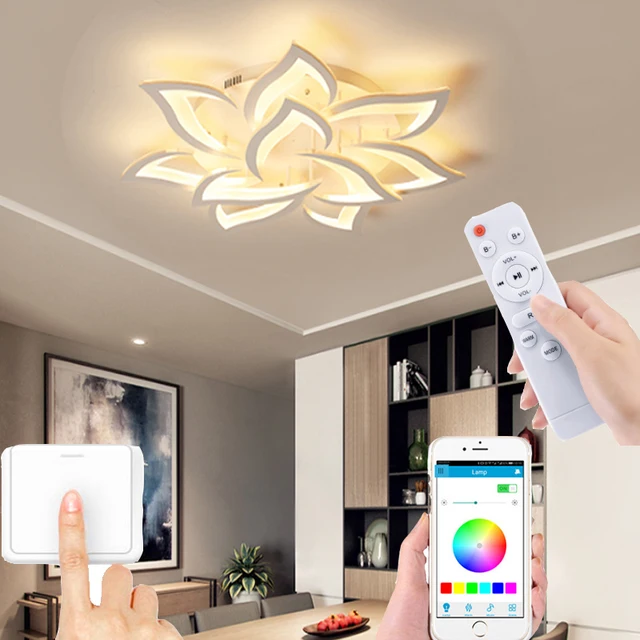 Plafonnier LED avec télécommande et application intelligente – Image 2