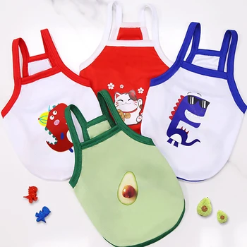 

Sling Vest Mesh Breathable Dog Cat Pet Small and Medium-sized Dog Spring and Summer Clothes Dog Shirt Polyester Fiber Leisure