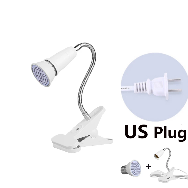Полный спектр светодиодный Grow светильник лампочка E27 растет светильник s Фито для выращивания растений лампа для гидропонного выращивания цветов теплица 220V 30 светодиодный s - Испускаемый цвет: 72Leds with US Plug