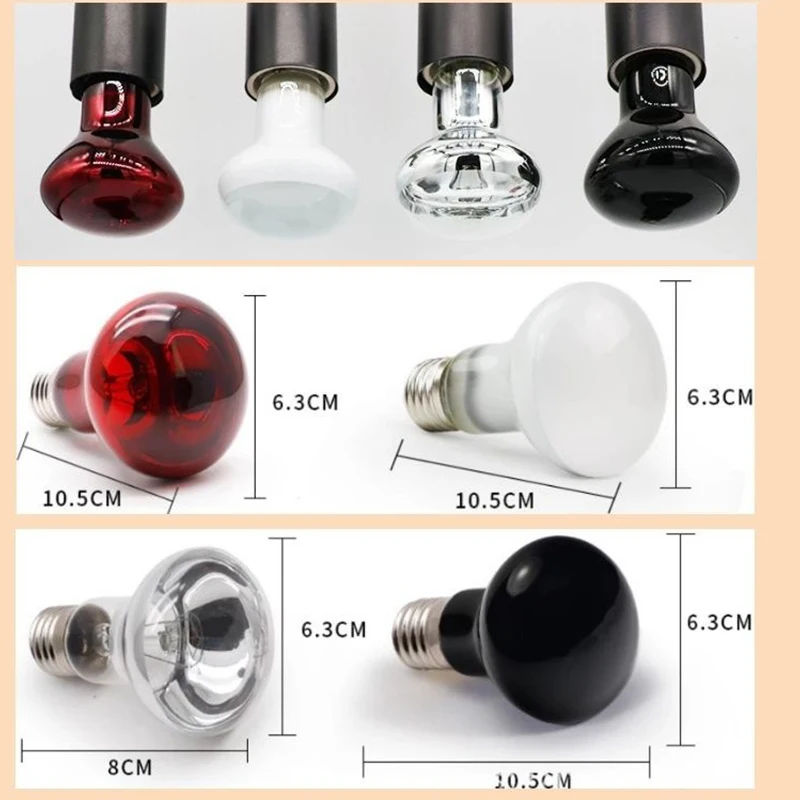 Reptile Lamp Mini Pet Heating Lamp E27 UV Day Night Amphibian Turtle Snake Heat Reptile Bulb 25/60/100W Light