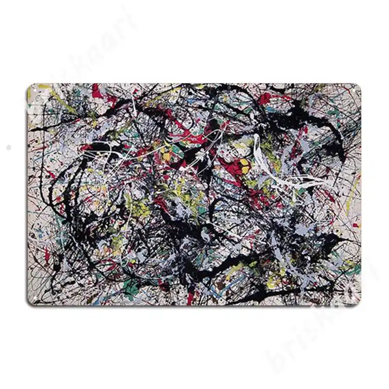 Jackson Pollock Metal Signs Wall Murale Poster Soggiorno Retro Tin Sign Poster