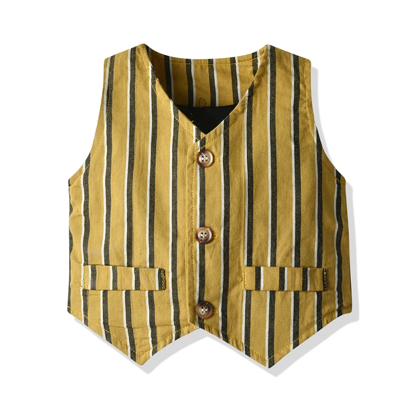 baby striped suit boys clothes vest shirt pants sets Gentleman wear suits new children clothing