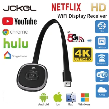 

New TV Stick MirascreenG22 HD 2.4G 5G 4K Wireless HDMI Dongle Button Is Compatible Miracast Airplay Receiver with Netflix Google