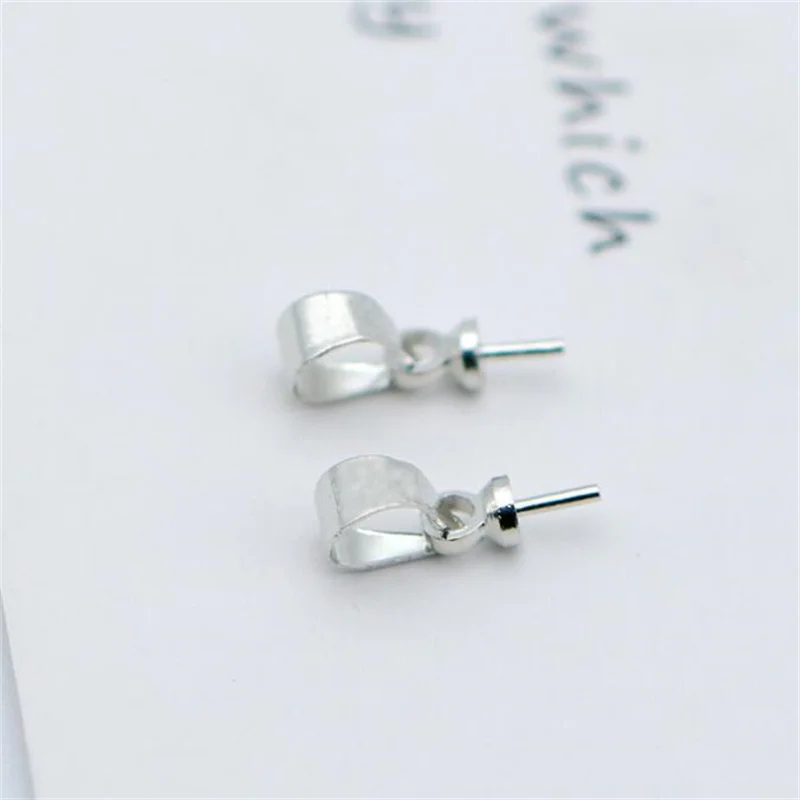 50 Stück 11x3mm 925 Sterling Silber Schrauböse Pin Bail Locks Perlen Endkappe Pinch für DIY Charm Anhänger Anschlüsse Schmuckherstellung – Detail 6