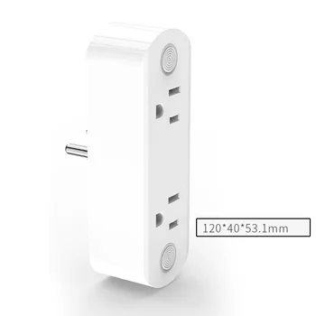 

Smart Plug Wifi Smart Life Socket 15A US Plug 2in1 Dual Outlet Energy Monitoring