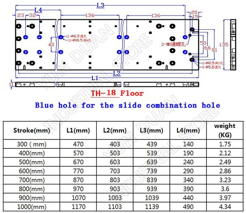 Manual Sliding Table 400MM Stroke 16" Heavy Load Precision Slide Linear Stage SFU1605 C7 Ball Screw SBR Guide Platform
