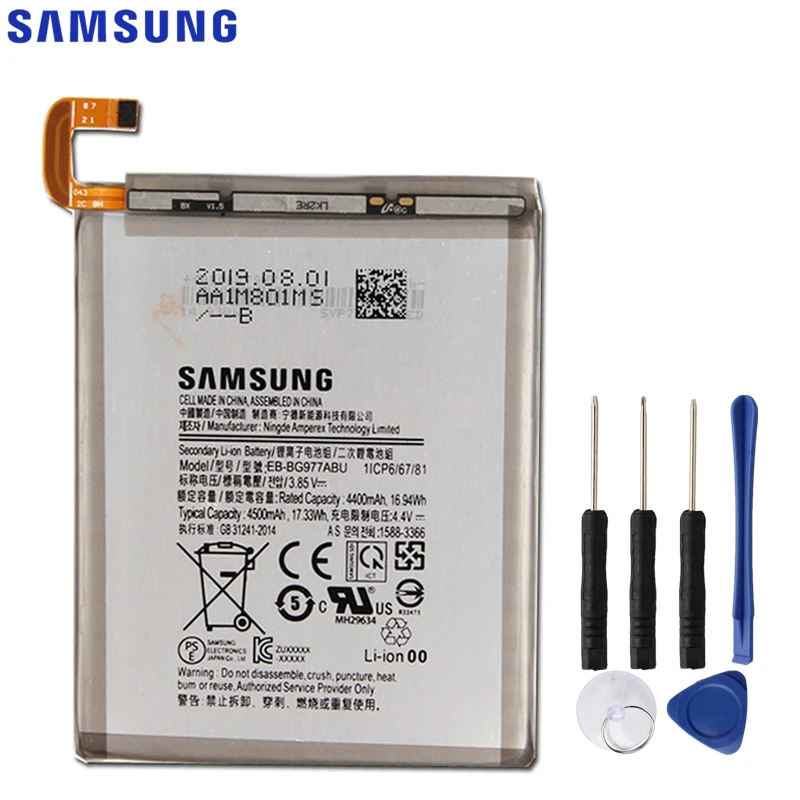 

Samsung Original EB-BG977ABU Battery For Samsung GALAXY S10 Plus 5G version S10+ S10Plus version Genuine Replacement Phone Battery 4500mAh