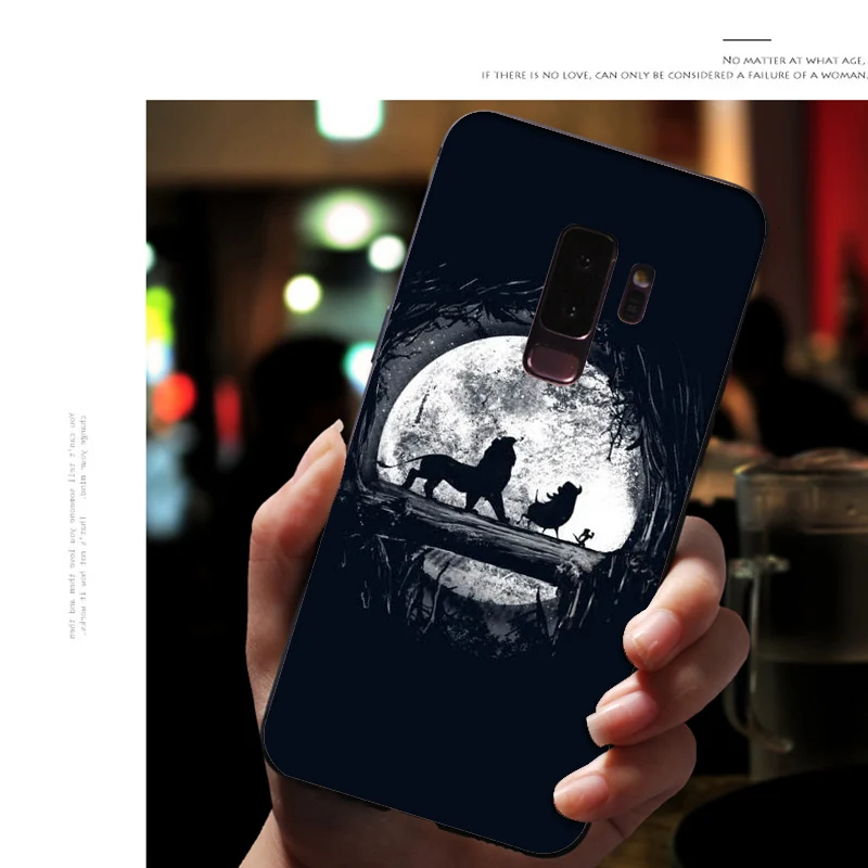 Мягкий силиконовый чехол для телефона samsung Galaxy S10 E S9 S8 Plus S6 S7 Edge S10e, черный чехол из ТПУ с рисунком «Король льва свинья»