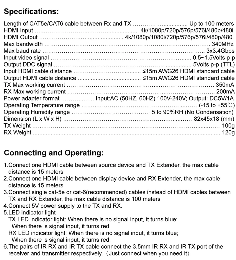 60 м 100 м HDMI удлинитель 4K 1080p HDMI TX передатчик приемник по Cat 5e CAT6 RJ45 Ethernet кабель конвертер ноутбук ПК к ТВ