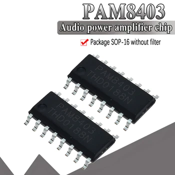 

10PCS PAM8403 Filterless 3W Class-D Stereo Audio Amplifier chip SOP-16 SOP16 8403