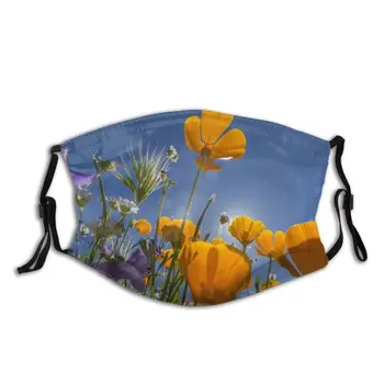

Anti Dust Mask With Filter PM 2.5 Face Mouth Cover, Spectacular Spring Flowers Windproof Face Masks Reusable