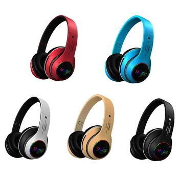 

Foldable Wireless Bluetooth 5.0 Headphones Headset Earphones Noise Cancelling Gold