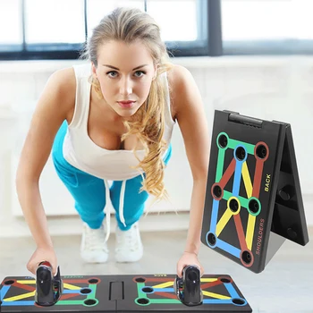 

Push Up Rack Board Men Women 9 in 1 Push-up Stands Body Building Training System Comprehensive Fitness Exercise Home Equipment