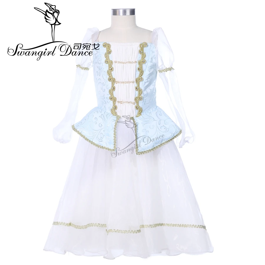 Pas De Trois Light Blue Professional Ballet Dance Dress Child Romantic Ballet Stage Costume Dress BT9253