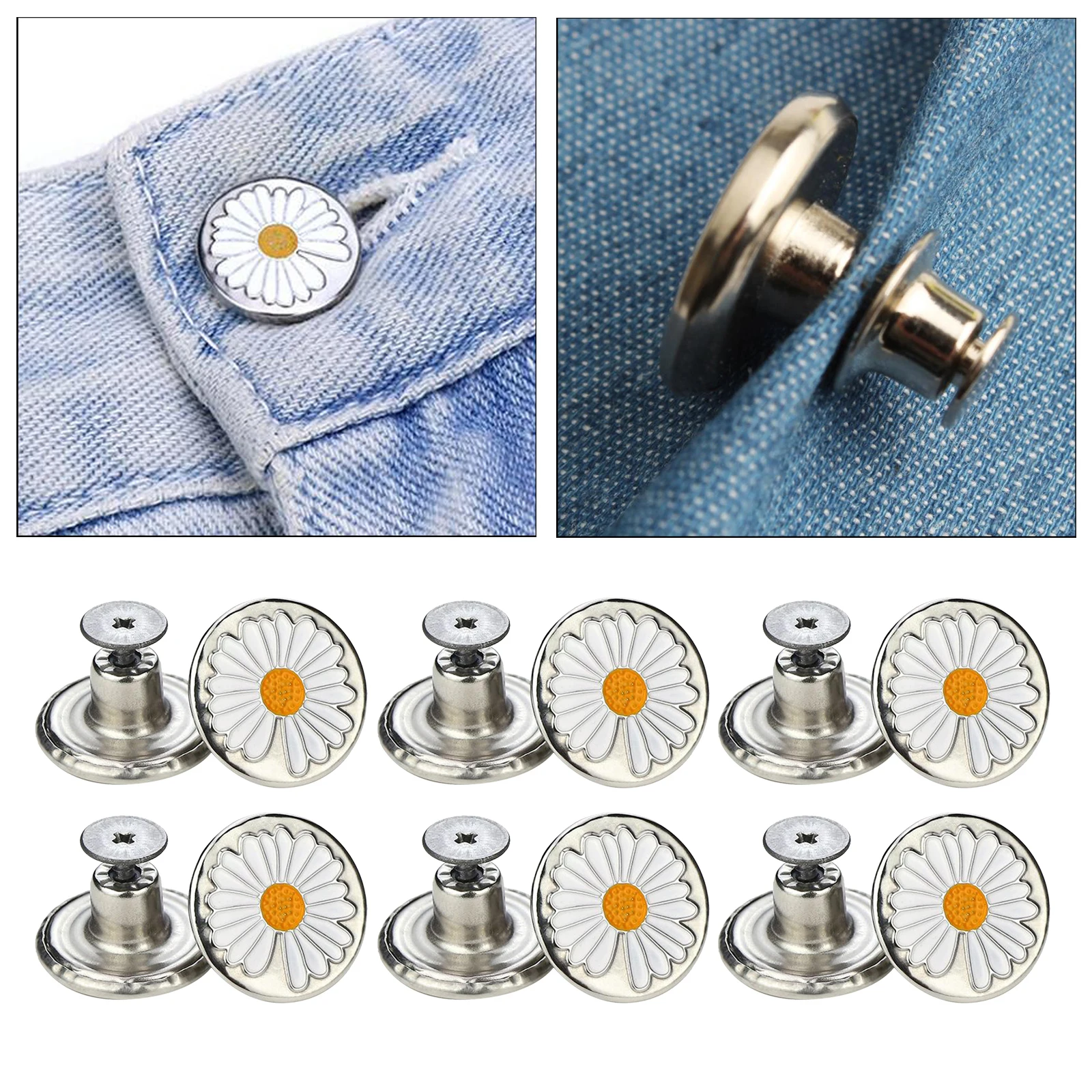 5pcs/Set Fit Button Pins for Jeans Tool Free Jean Buttons Replacement Snap  Craft