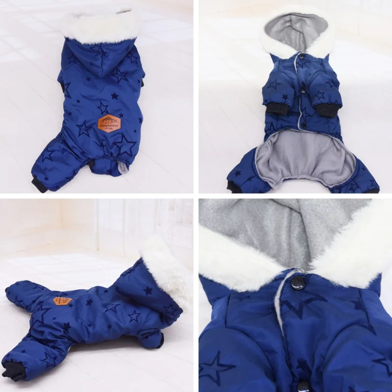 Winter Pet Thickened Warm Dog Clothes Pet Dog Jacket Coat Puppy Chihuahua Clothing Hoodies For Small Medium Dogs Puppy