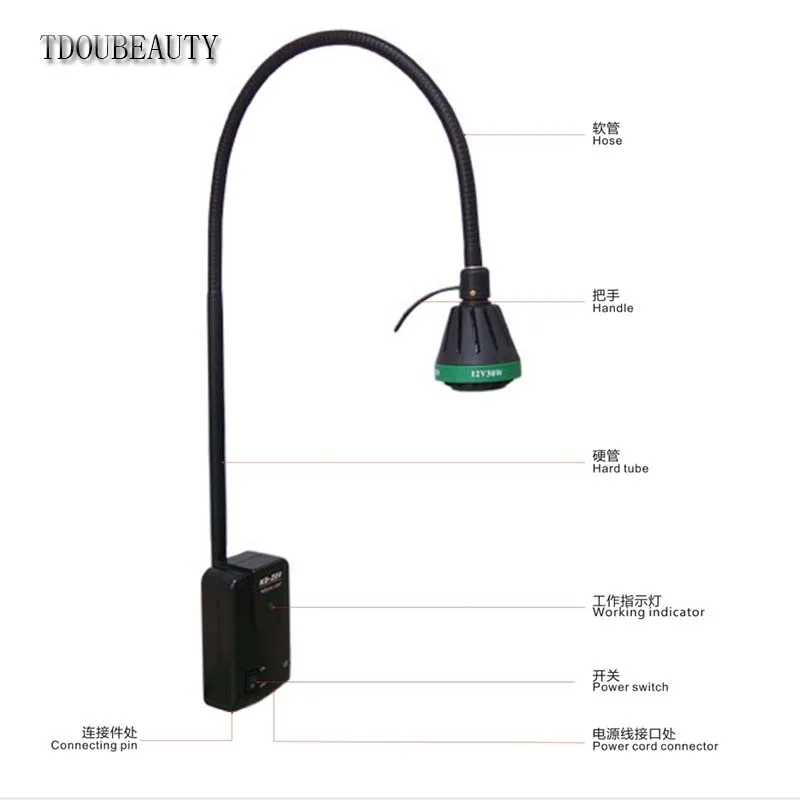TDOUBEAUTY Стоматологическая настольная галогенная Хирургическая Лампа для экзамена лампа для осмотра 35 Вт KD-2035W-1