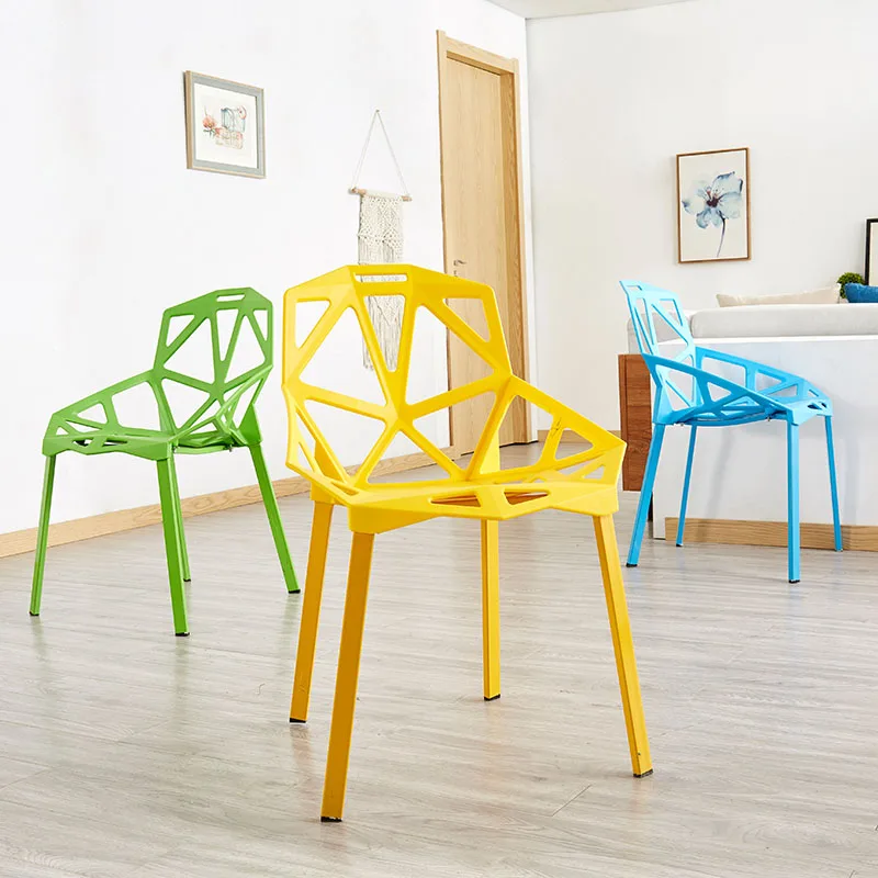 

Modern Creative PP Plastic Hollow Chairs Dining Chairs for Dining Rooms Restaurant Furniture Living Room Kitchen Dining Chairs