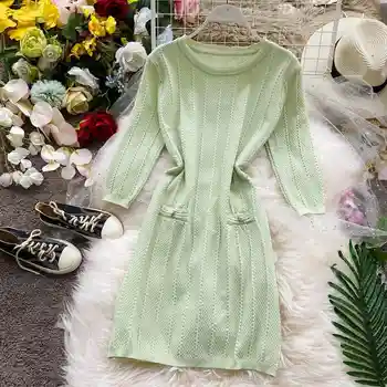 

2020 summer women short sleeve elegant lady one piece dress