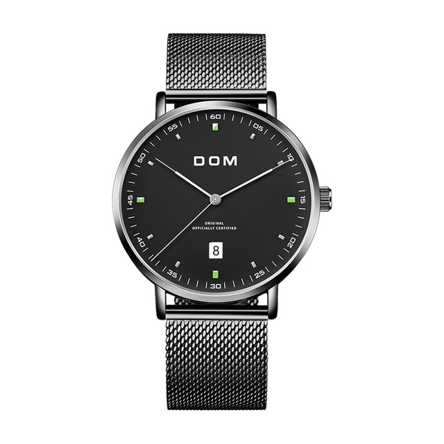 Men's Fashion Business Quartz Wrist Watches Stainless Steel Waterproof Analog Watch Men Calendar Clock Relogio Masculino