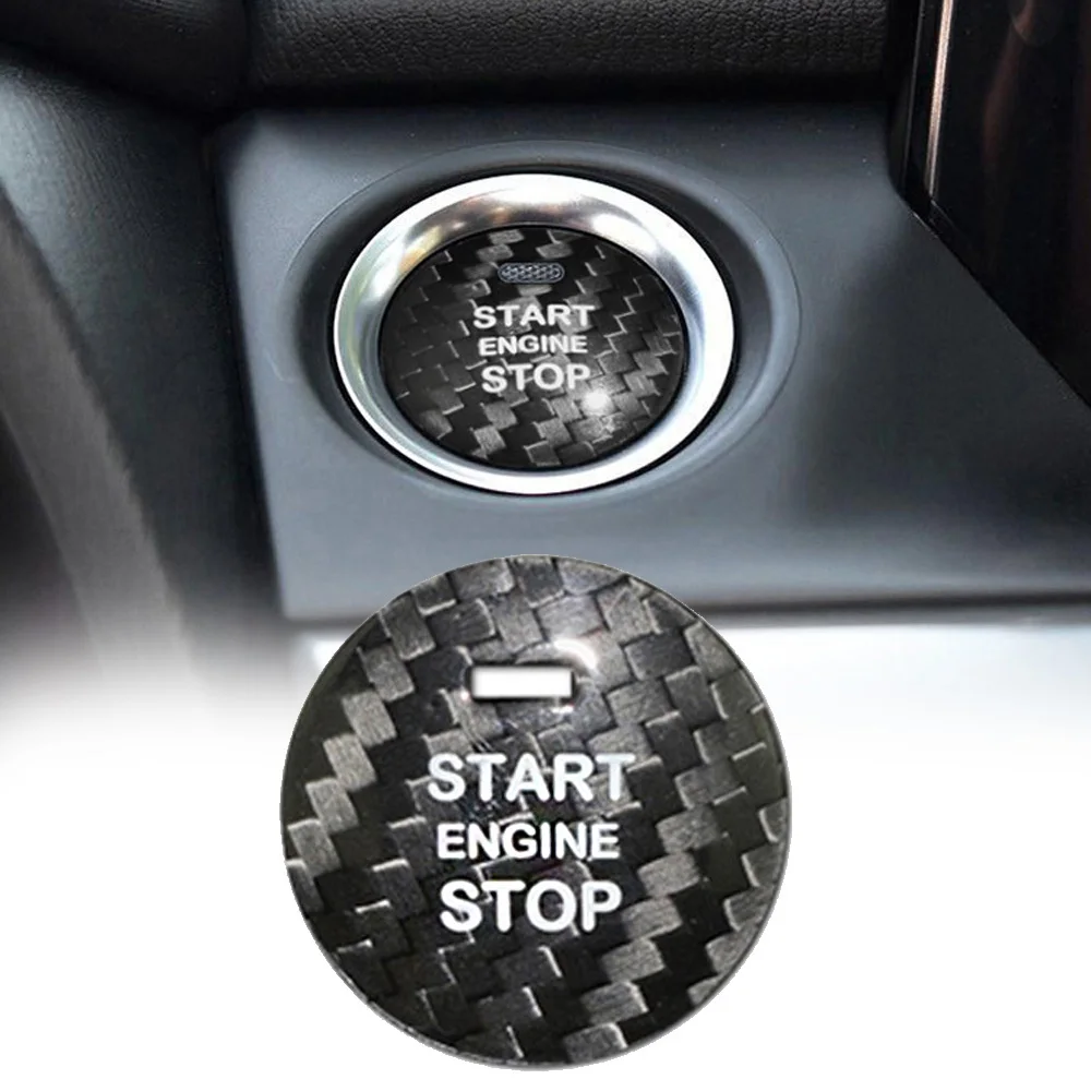 

For Mazda CX-3 CX-4 CX-5 Carbon Fiber Interior Engine Start Button Cover Trim Decorative Sticker for car parts