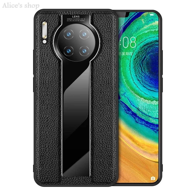 Для huawei mate 30/Pro Чехол, роскошная ТПУ Рамка+ акрил+ натуральная кожа, чехол, задняя крышка для huawei mate 30, противоударный Тонкий чехол