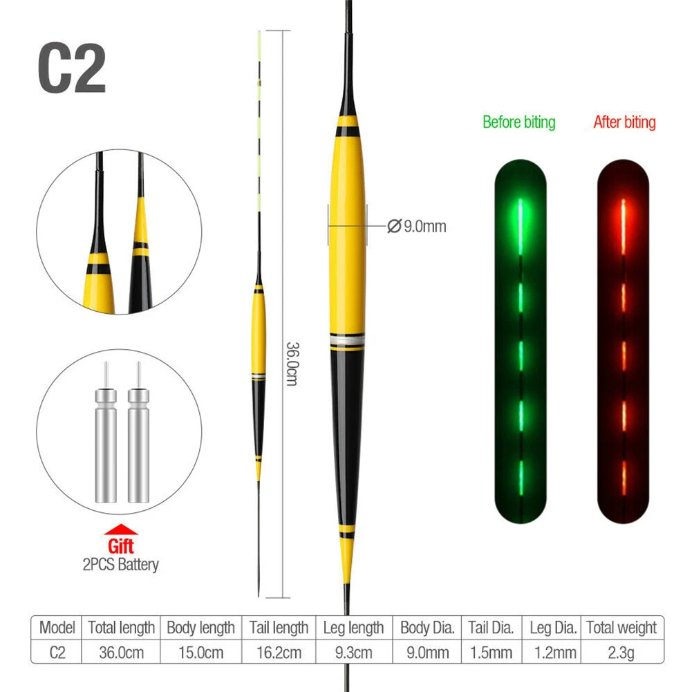Умный поплавок светодиодный светильник автоматический ночной световой электронный поплавок для рыбалки зимние рыболовные принадлежности PESCA accesorios mar - Цвет: C2