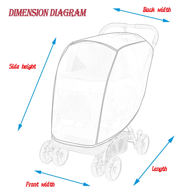 Уличная коляска для домашних животных, чехол для собак, кошек, автомобилей, тележек, плюшевых щенков, внешний оттенок, блики, красочная детская коляска, непромокаемый чехол