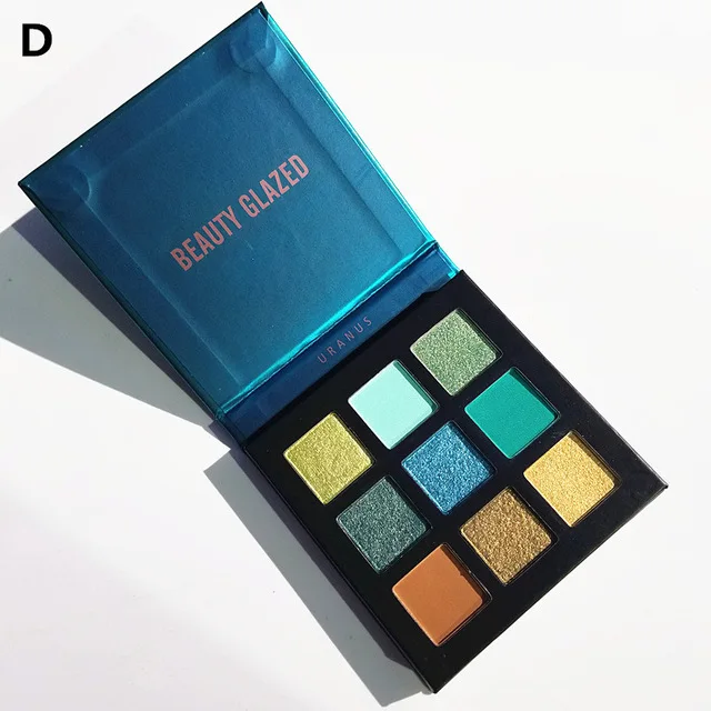 9 color D Красота глазурованная Цвет Fusion матовые тени для век мощность матовые тени для век хайлайтер макияж Пигмент радуги Палетка теней - Цвет: 9 color D
